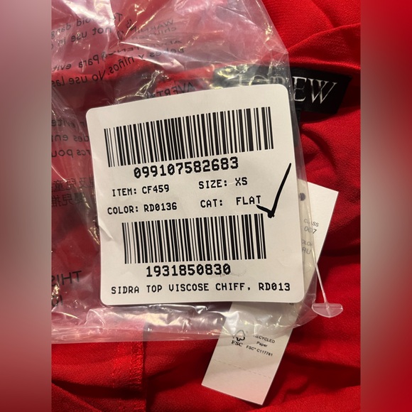 J.Crew Ruffle chiffon top - Picture 7 of 7